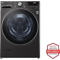 5 Cu. Ft. Black Steel Front Load Smart Washer with TurboWash 360