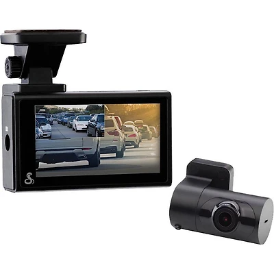 Dual-View Smart Dash Cam with Rear-View Accessory Camera