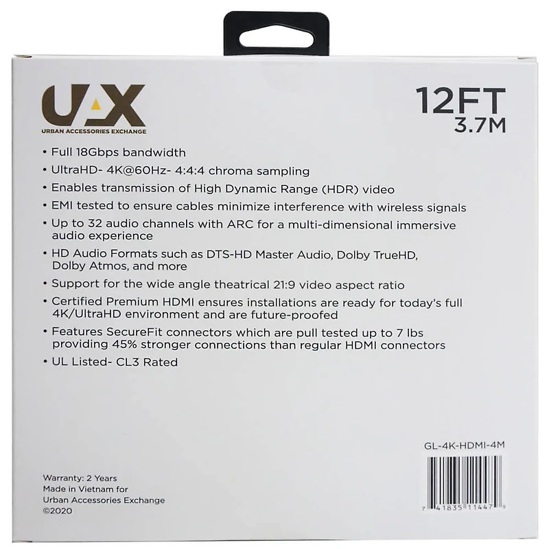 12 ft. 4K HDMI Cable