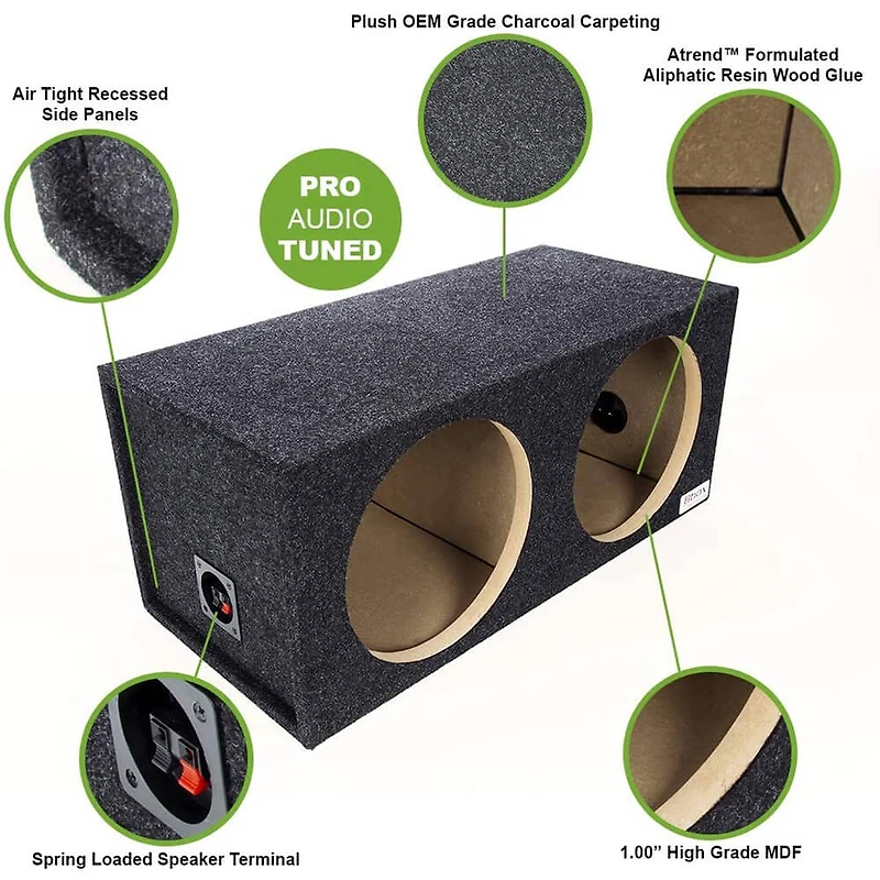 15 inch B Box Series 2-Holes Sealed Subwoofer Box