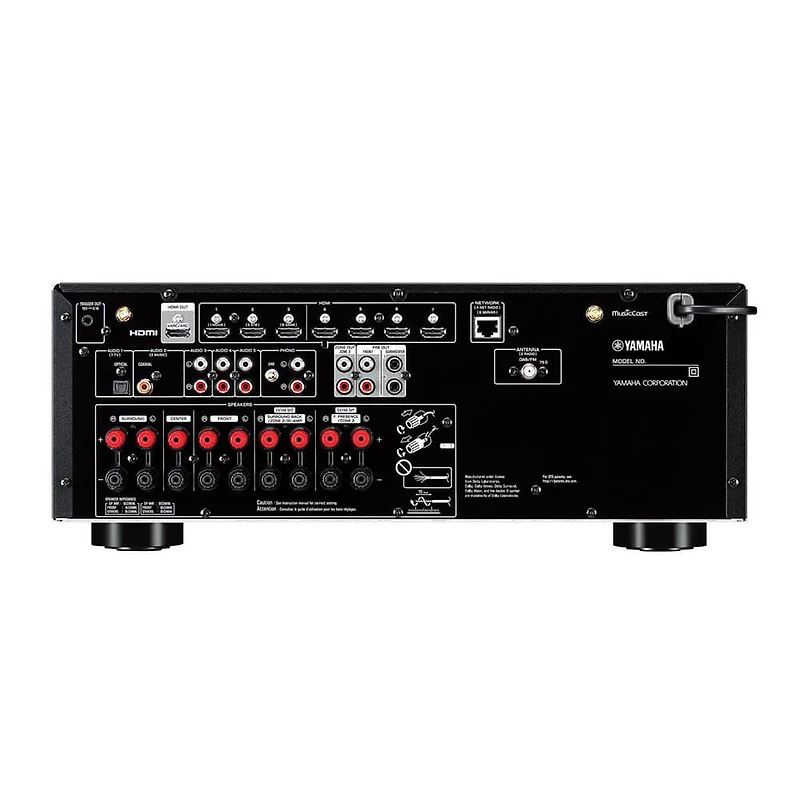Black 7.2 Channel AV Receiver With 8K HDMI And MusicCast