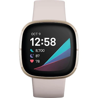 Sense Advanced Health & Fitness Smartwatch - Lunar White - OPEN BOX
