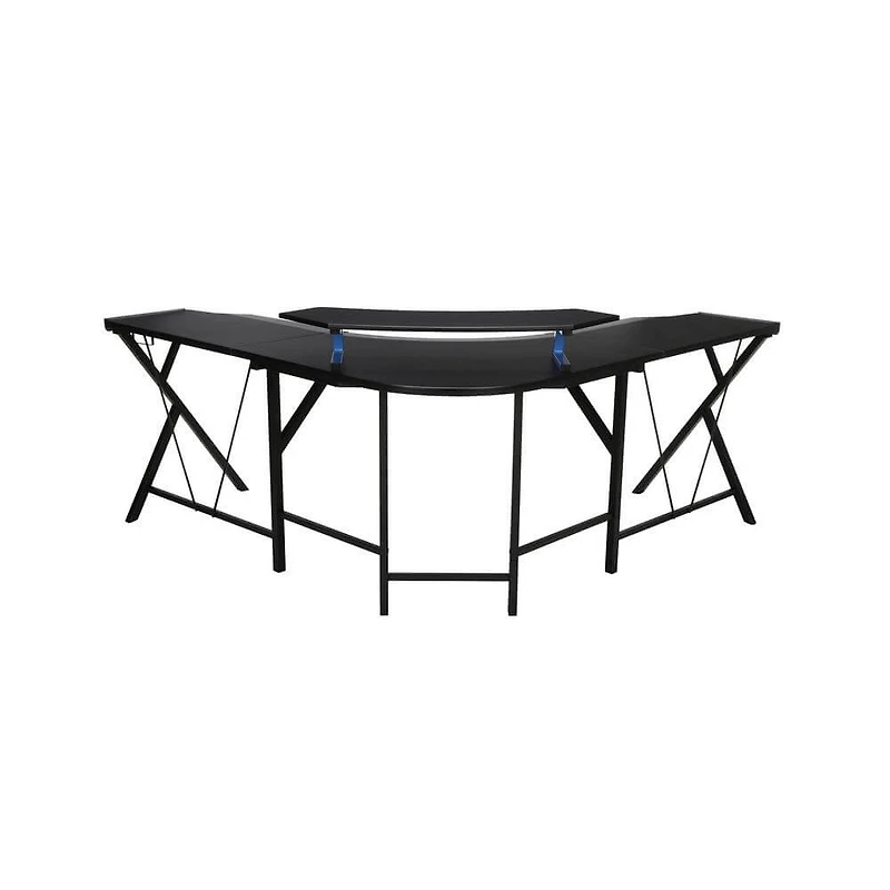 2000 Gaming L-Shaped Computer Desk - Blue - OPEN BOX