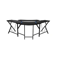 2000 Gaming L-Shaped Computer Desk - Blue - OPEN BOX