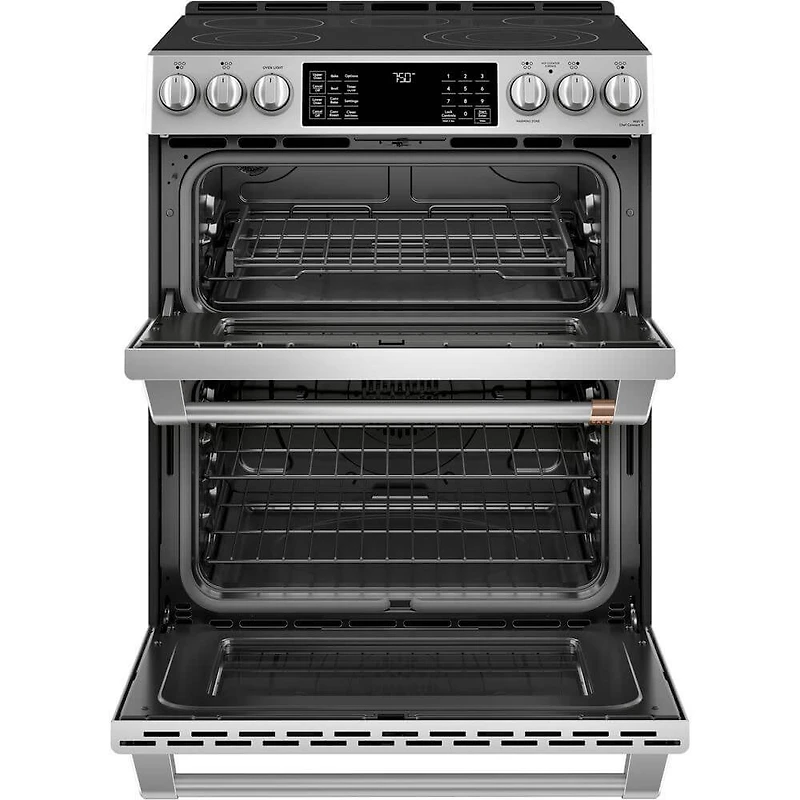 6.7 Cu. Ft. Stainless Smart Slide-In, Front-Control, Convection Double-Oven Range