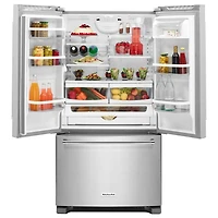 25 Cu. Ft. Black Stainless Standard Depth French Door Refrigerator with Interior Dispenser - OPEN BOX