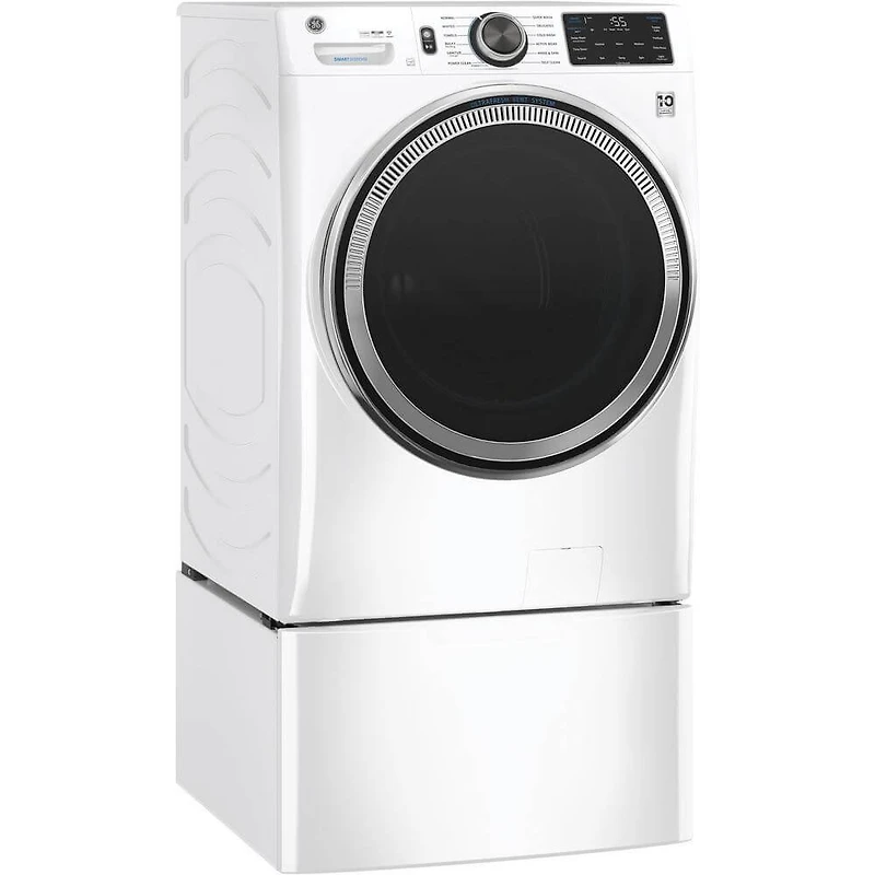 16 inch White Laundry Pedestal with Storage Drawer