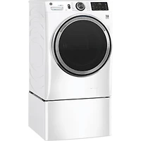 16 inch White Laundry Pedestal with Storage Drawer