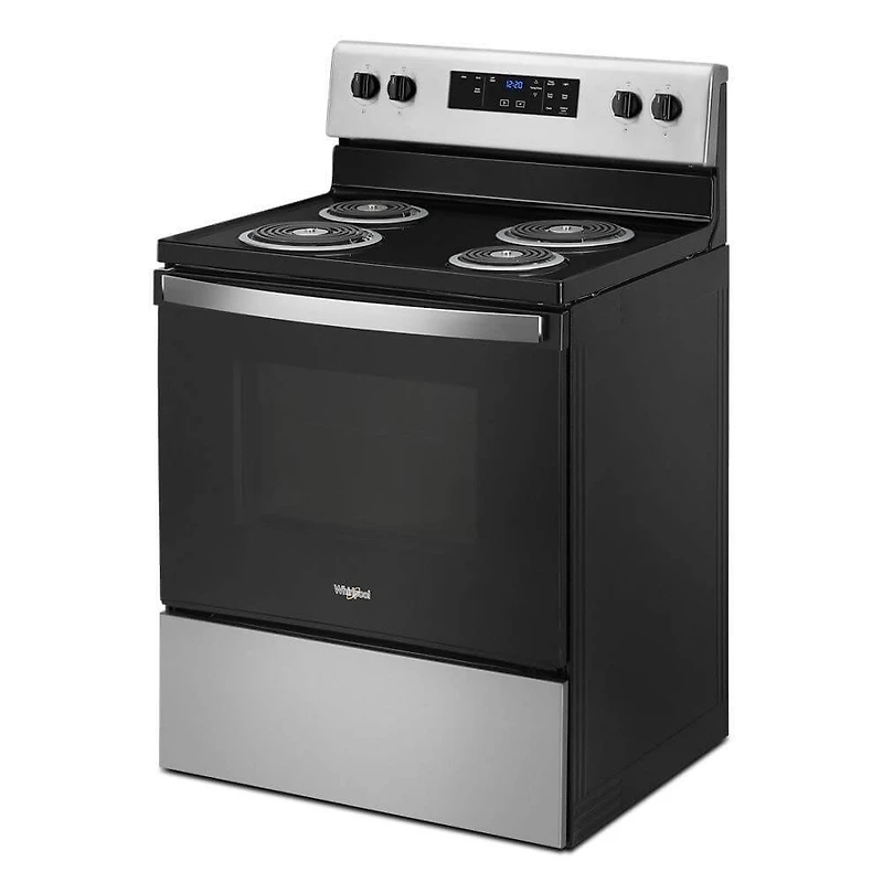 4.8 Cu. Ft. Stainless Steel 4-Burner Electric Range with Self-Cleaning 