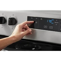 4.8 Cu. Ft. Stainless Steel 4-Burner Electric Range with Self-Cleaning 