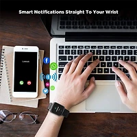 Smart Watch, Fitness Trackers with Heart Rate - Black - OPEN BOX