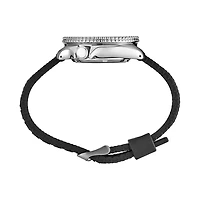 Automatic Sport Black Silicone Mesh Strap Watch