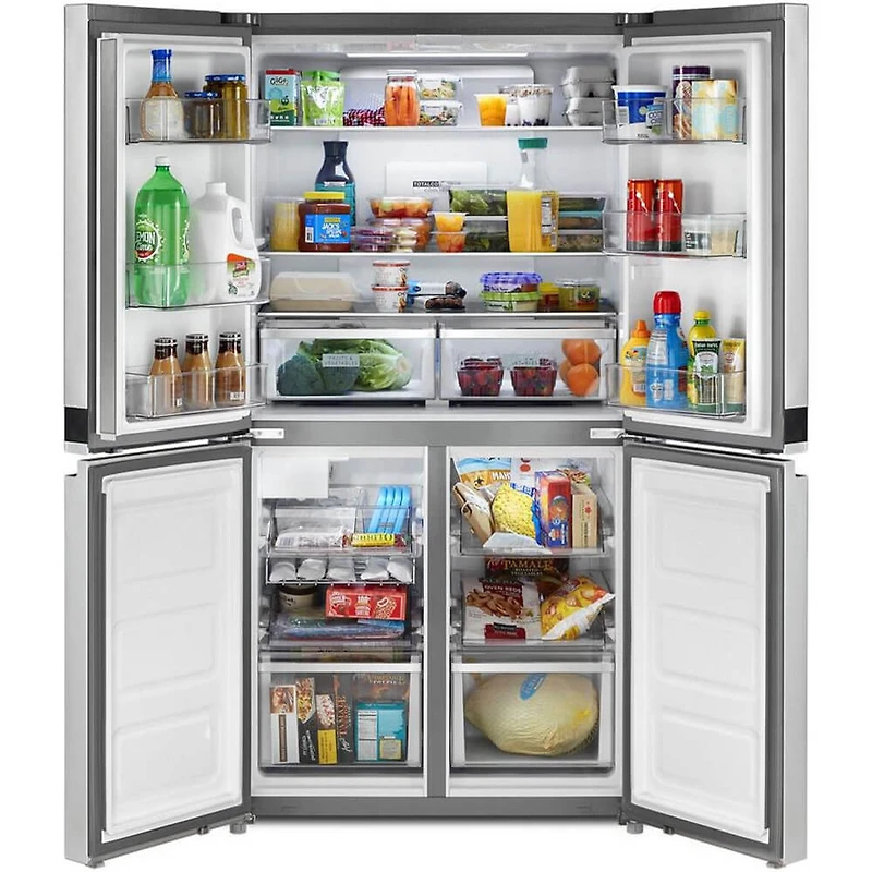19.4 Cu. Ft. Metallic Steel Counter-Depth 4 Door Refrigerator
