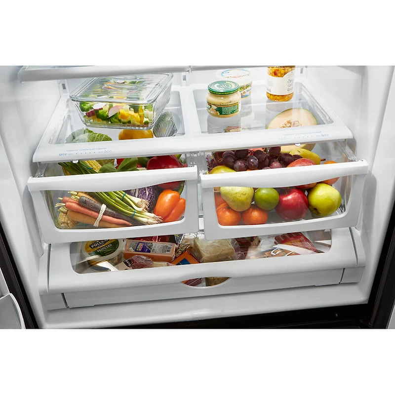19.4 Cu. Ft. Metallic Steel Counter-Depth 4 Door Refrigerator