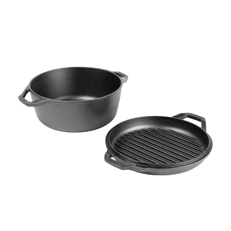 6 Quart Cast Iron Double Dutch Oven