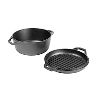 6 Quart Cast Iron Double Dutch Oven
