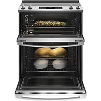 6.6 Cu. Ft. Stainless Slide-In Electric Convection Double Oven Range