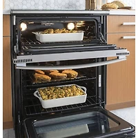 6.6 Cu. Ft. Smart Stainless Double Oven Electric Range 