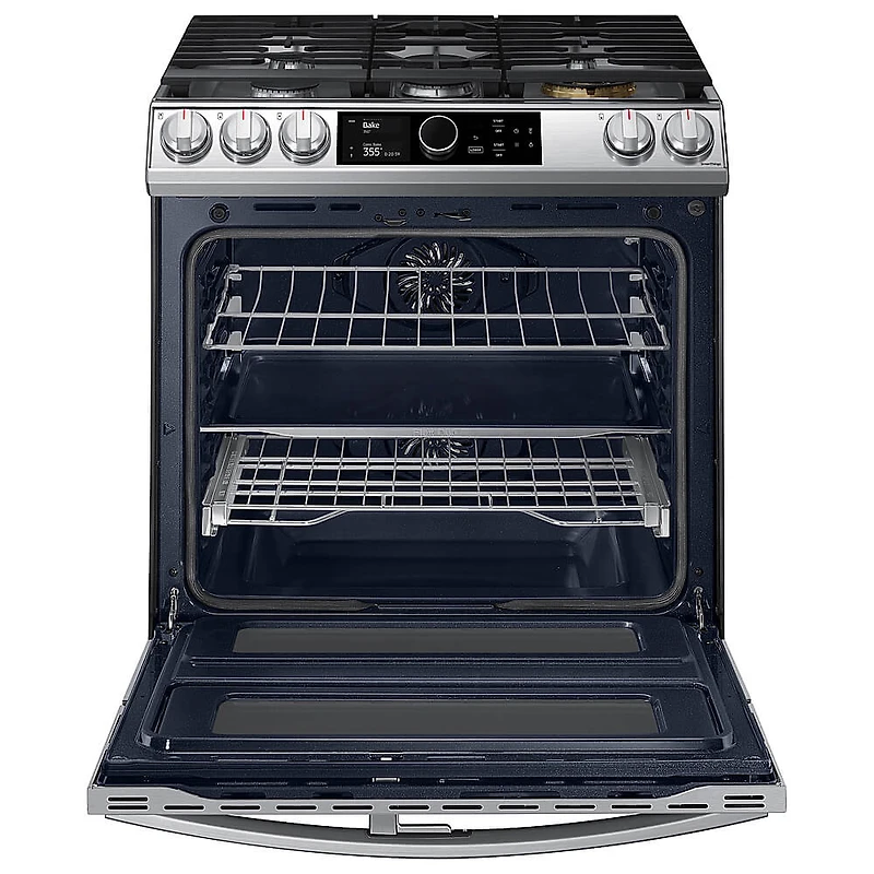 6.3 Cu. Ft. Flex Duo™ Stainless Front Control Slide-in Dual Fuel Range