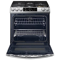 6.3 Cu. Ft. Flex Duo™ Stainless Front Control Slide-in Dual Fuel Range