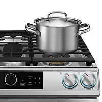 6.3 Cu. Ft. Flex Duo™ Stainless Front Control Slide-in Dual Fuel Range