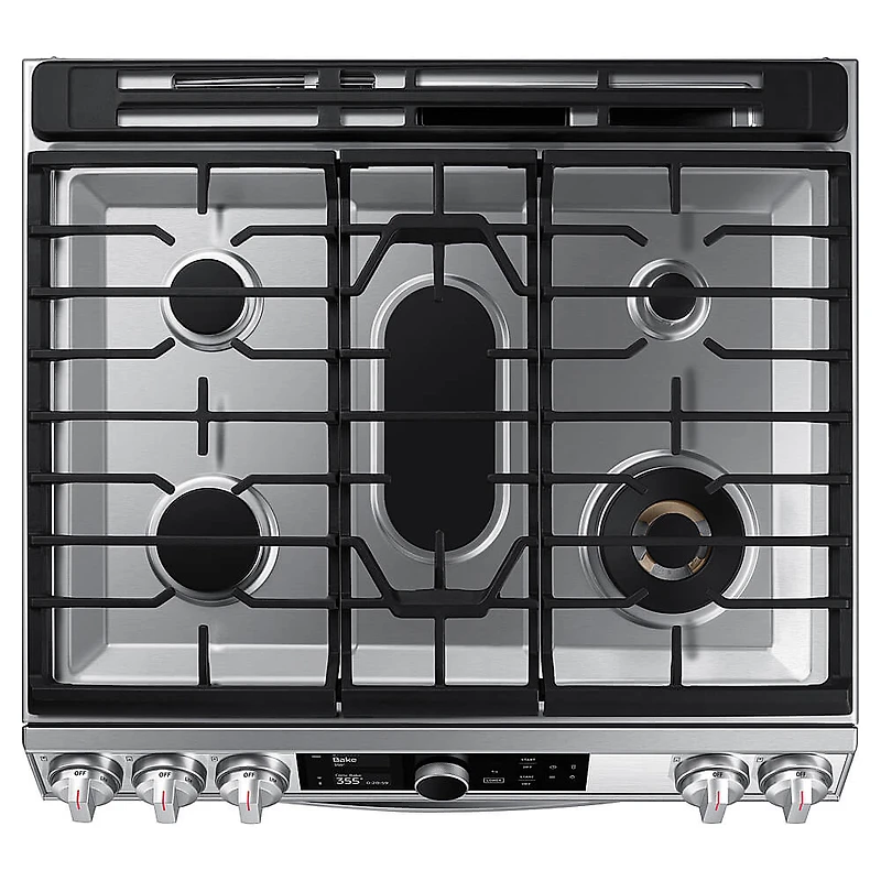 6.3 Cu. Ft. Flex Duo™ Stainless Front Control Slide-in Dual Fuel Range
