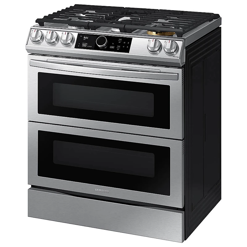 6.3 Cu. Ft. Flex Duo™ Stainless Front Control Slide-in Dual Fuel Range