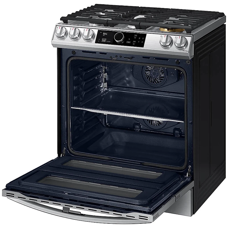 6.3 Cu. Ft. Flex Duo™ Stainless Front Control Slide-in Dual Fuel Range