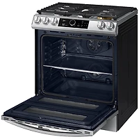6.3 Cu. Ft. Flex Duo™ Stainless Front Control Slide-in Dual Fuel Range
