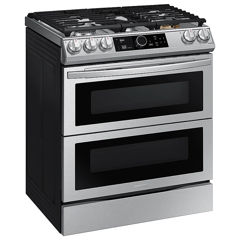 6.3 Cu. Ft. Flex Duo™ Stainless Front Control Slide-in Dual Fuel Range