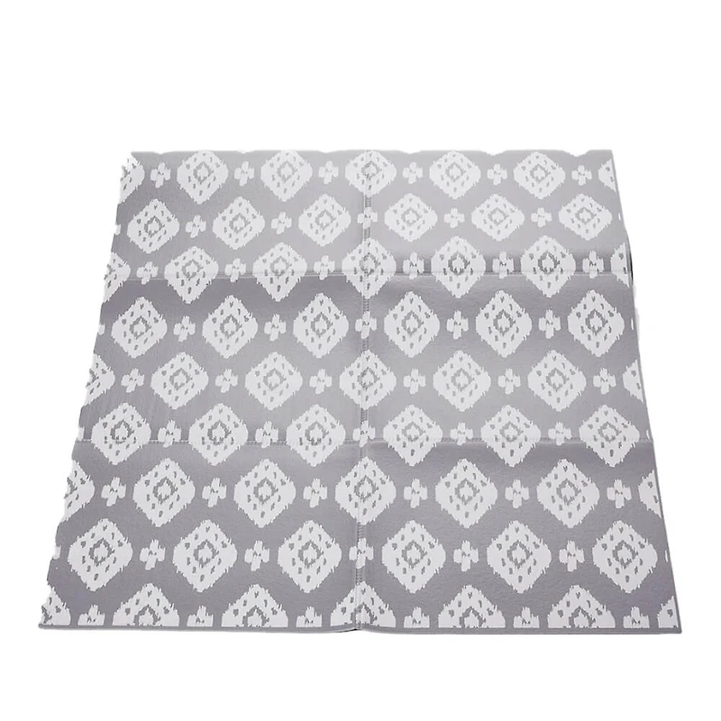 Origami Foldable Yoga Mat - Ikat Gray 