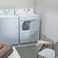 7.4 Cu. Ft. White Commercial Electric Top Load Dryer 