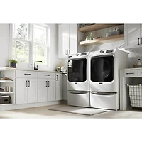 7.3 Cu. Ft. White Front Load Electric Dryer with Extra Power and Quick Dry Cycle - OPEN BOX