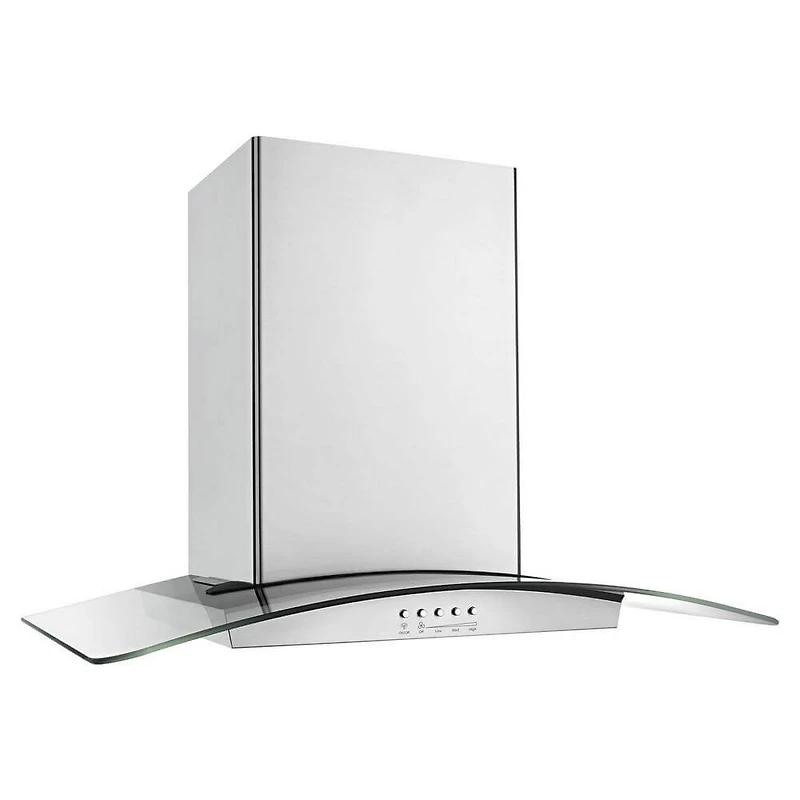 36 inch Modern Glass Island Mount Range Hood
