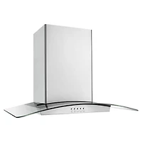 36 inch Modern Glass Island Mount Range Hood