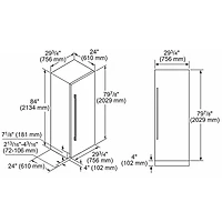 16.8 Cu. Ft. Panel Ready Freedom Collection Built-In Smart Column Refrigerator