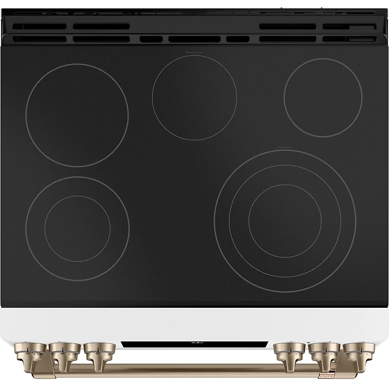 30 inch Matte White Smart, Front-Control, Radiant and Convection Range