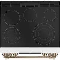30 inch Matte White Smart, Front-Control, Radiant and Convection Range