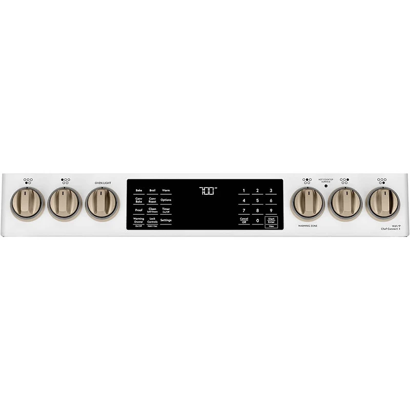 30 inch Matte White Smart, Front-Control, Radiant and Convection Range