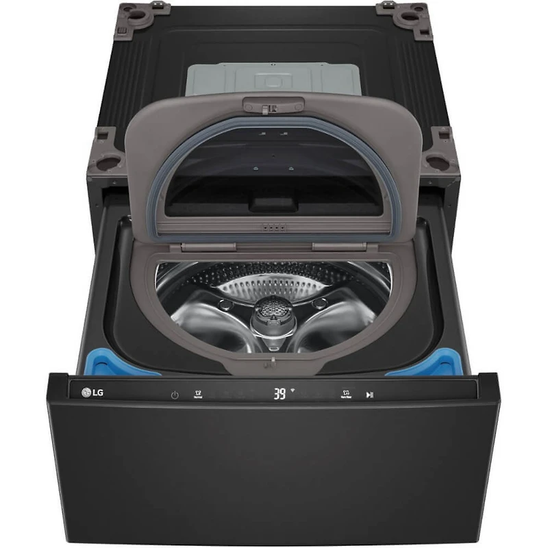 Black Stainless 4000 Series Front Load Laundry Package with SideKick