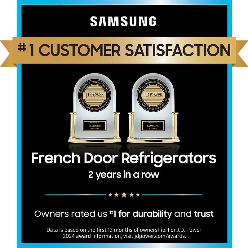 18 cu. ft. Smart Counter Depth 3-Door French Door Refrigerator - Stainless Steel - OPEN BOX