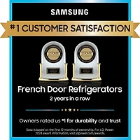 18 cu. ft. Smart Counter Depth 3-Door French Door Refrigerator - Stainless Steel  - OPEN BOX