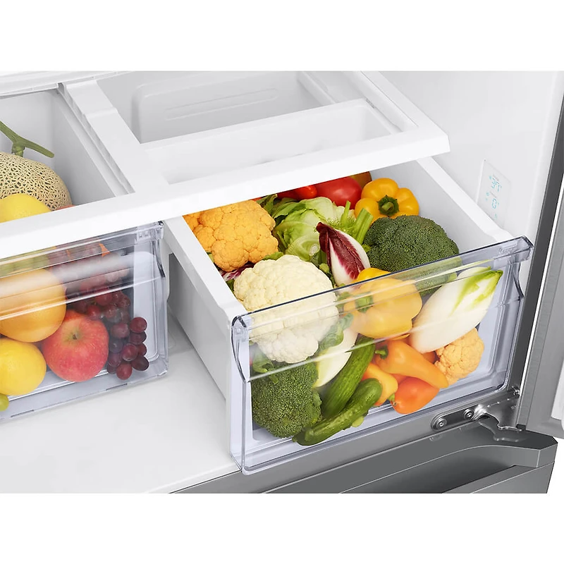 18 cu. ft. Smart Counter Depth 3-Door French Door Refrigerator - Stainless Steel - OPEN BOX