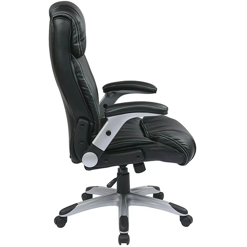 WorkSmart Eco Leather Executive Chair - Black - OPEN BOX