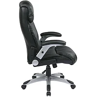 WorkSmart Eco Leather Executive Chair - Black - OPEN BOX