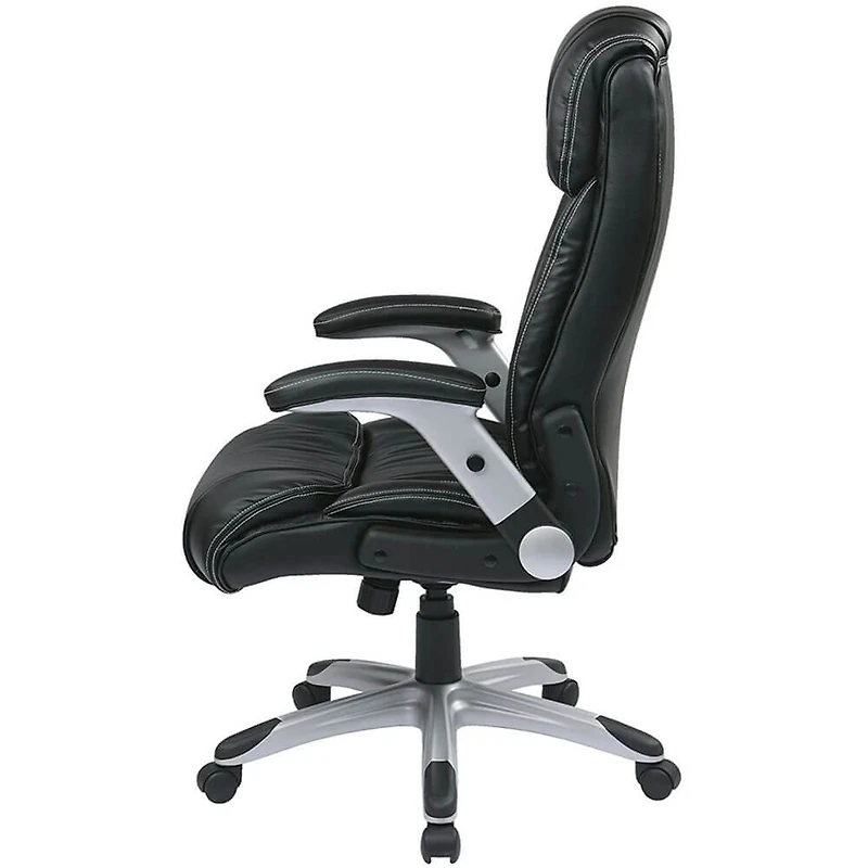 WorkSmart Eco Leather Executive Chair - Black - OPEN BOX