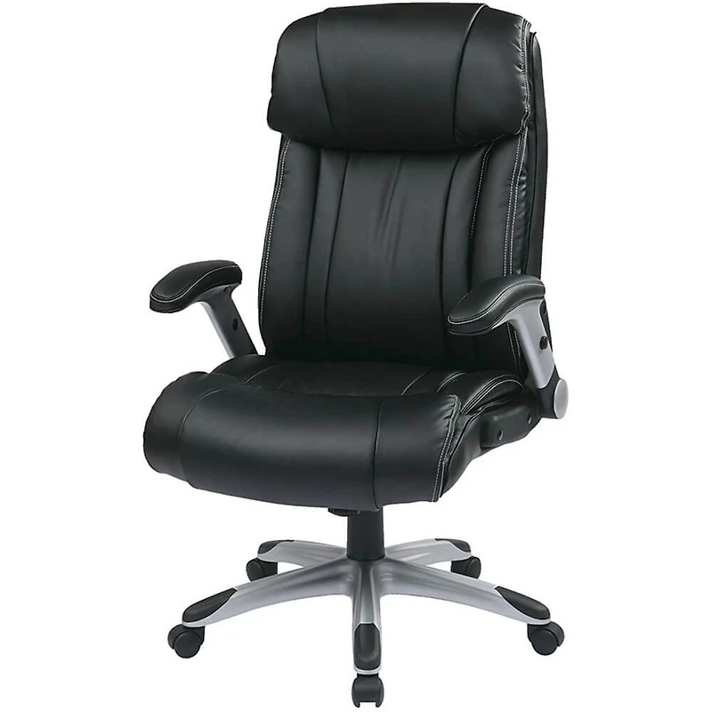 WorkSmart Eco Leather Executive Chair - Black - OPEN BOX