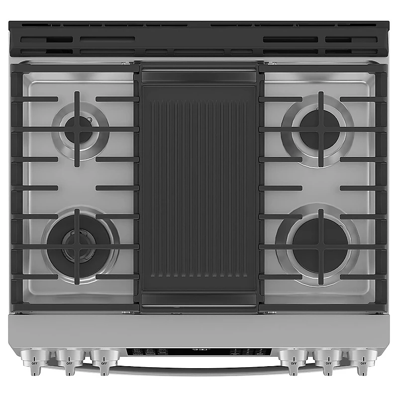5.6 Cu. Ft. Stainless Smart Duel Fuel Range with No Preheat Air Fry