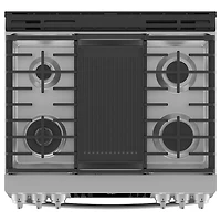 5.6 Cu. Ft. Stainless Smart Duel Fuel Range with No Preheat Air Fry 