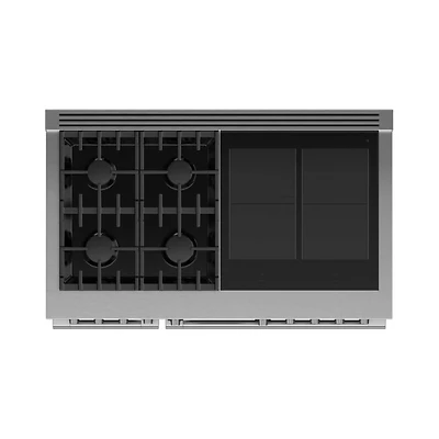 6.9 Cu. Ft. Stainless Smart 4 Burner Dual Fuel Range 
